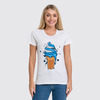 Заказать женскую футболку в Москве. Футболка классическая Мороженое от Romanova - готовые дизайны и нанесение принтов.