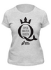 Заказать женскую футболку в Москве. Футболка классическая Open Water Queen от Swimrocket - школа плавания - готовые дизайны и нанесение принтов.