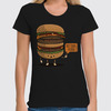 Заказать женскую футболку в Москве. Футболка классическая Diet Burger / Бургер от crash - готовые дизайны и нанесение принтов.