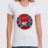 Заказать женскую футболку в Москве. Футболка классическая Dixie Rebel Kappa от gachiGASM - готовые дизайны и нанесение принтов.