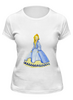 Заказать женскую футболку в Москве. Футболка классическая Счастливая принцесса от Нина Вольнева - готовые дизайны и нанесение принтов.