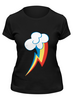 Заказать женскую футболку в Москве. Футболка классическая Rainbow Dash Cutie Mark от buzz - готовые дизайны и нанесение принтов.