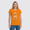 Заказать женскую футболку в Москве. Футболка классическая Dog Poodle от T-shirt print  - готовые дизайны и нанесение принтов.