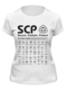 Заказать женскую футболку в Москве. Футболка классическая SCP Foundation от geekbox - готовые дизайны и нанесение принтов.