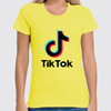 Заказать женскую футболку в Москве. Футболка классическая TikTok от balden - готовые дизайны и нанесение принтов.