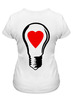 Заказать женскую футболку в Москве. Футболка классическая LAMP ON BACK! SWITCH ON YOUR LOVE! от HANS ZOGS - готовые дизайны и нанесение принтов.