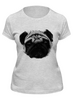 Заказать женскую футболку в Москве. Футболка классическая Pug Fan Print от gulen - готовые дизайны и нанесение принтов.