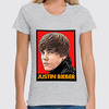 Заказать женскую футболку в Москве. Футболка классическая Justin Bieber от Leichenwagen - готовые дизайны и нанесение принтов.