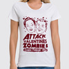 Заказать женскую футболку в Москве. Футболка классическая Attack of The Valentine's Zombies от geekbox - готовые дизайны и нанесение принтов.