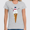 Заказать женскую футболку в Москве. Футболка классическая Снеговик от printik - готовые дизайны и нанесение принтов.