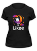 Заказать женскую футболку в Москве. Футболка классическая Likee (LIKE Video) от vista12761@rambler.ru - готовые дизайны и нанесение принтов.