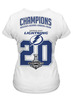 Заказать женскую футболку в Москве. Футболка классическая Tampa Bay Lightning Stanley Cup Champions 2020 от KutvinoV.com  - готовые дизайны и нанесение принтов.
