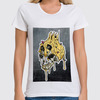Заказать женскую футболку в Москве. Футболка классическая Gold skull от scoopysmith - готовые дизайны и нанесение принтов.