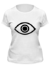 Заказать женскую футболку в Москве. Футболка классическая Бездомный бог (Маска с глазом) от GeekFox  - готовые дизайны и нанесение принтов.