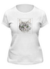 Заказать женскую футболку в Москве. Футболка классическая кошка на удачу от Лада Морозова - готовые дизайны и нанесение принтов.