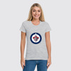 Заказать женскую футболку в Москве. Футболка классическая Winnipeg Jets / NHL Canada от KinoArt - готовые дизайны и нанесение принтов.