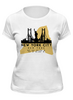 Заказать женскую футболку в Москве. Футболка классическая США (Нью-Йорк) от skynatural - готовые дизайны и нанесение принтов.