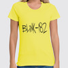 Заказать женскую футболку в Москве. Футболка классическая blink-182 yellow logo от slider - готовые дизайны и нанесение принтов.