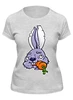 Заказать женскую футболку в Москве. Футболка классическая Кролик  от Print design  - готовые дизайны и нанесение принтов.
