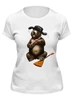 Заказать женскую футболку в Москве. Футболка классическая Медведь  от Print design  - готовые дизайны и нанесение принтов.