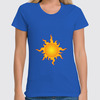 Заказать женскую футболку в Москве. Футболка классическая Солнце от trend - готовые дизайны и нанесение принтов.