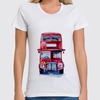 Заказать женскую футболку в Москве. Футболка классическая London bus от kat_kat - готовые дизайны и нанесение принтов.