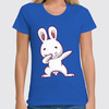 Заказать женскую футболку в Москве. Футболка классическая Rabbit Dab от skynatural - готовые дизайны и нанесение принтов.