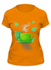 Заказать женскую футболку в Москве. Футболка классическая Чашка чая с мятой от Mirriliem  - готовые дизайны и нанесение принтов.