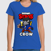Заказать женскую футболку в Москве. Футболка классическая BRAWL STARS CROW от geekbox - готовые дизайны и нанесение принтов.