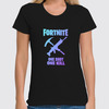 Заказать женскую футболку в Москве. Футболка классическая FORTNITE от geekbox - готовые дизайны и нанесение принтов.