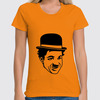Заказать женскую футболку в Москве. Футболка классическая Чарли Чаплин от trend - готовые дизайны и нанесение принтов.