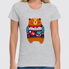 Заказать женскую футболку в Москве. Футболка классическая Русский медведь от T-shirt print  - готовые дизайны и нанесение принтов.