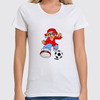 Заказать женскую футболку в Москве. Футболка классическая Футболист от T-shirt print  - готовые дизайны и нанесение принтов.