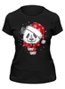 Заказать женскую футболку в Москве. Футболка классическая Christmas Panda от skynatural - готовые дизайны и нанесение принтов.