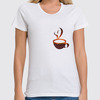 Заказать женскую футболку в Москве. Футболка классическая Кофе(Coffee) от icase - готовые дизайны и нанесение принтов.
