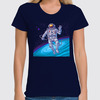 Заказать женскую футболку в Москве. Футболка классическая Astronaut от balden - готовые дизайны и нанесение принтов.