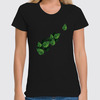 Заказать женскую футболку в Москве. Футболка классическая Evergreen Leaves от CoolColor  - готовые дизайны и нанесение принтов.