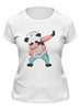 Заказать женскую футболку в Москве. Футболка классическая панда даб  от cherdantcev - готовые дизайны и нанесение принтов.