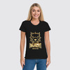 Заказать женскую футболку в Москве. Футболка классическая Mad dog gold от Серега Шнайдер - готовые дизайны и нанесение принтов.