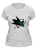 Заказать женскую футболку в Москве. Футболка классическая San Jose Sharks / NHL USA от KinoArt - готовые дизайны и нанесение принтов.