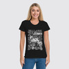 Заказать женскую футболку в Москве. Футболка классическая Arctic Monkeys  от geekbox - готовые дизайны и нанесение принтов.