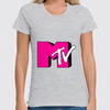 Заказать женскую футболку в Москве. Футболка классическая Канал MTV от YellowCloverShop - готовые дизайны и нанесение принтов.