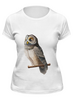 Заказать женскую футболку в Москве. Футболка классическая Совушка от owl - готовые дизайны и нанесение принтов.