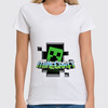 Заказать женскую футболку в Москве. Футболка классическая Minecraft  от торгаш - готовые дизайны и нанесение принтов.