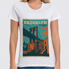 Заказать женскую футболку в Москве. Футболка классическая Brooklyn от Pinky-Winky - готовые дизайны и нанесение принтов.