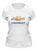 Заказать женскую футболку в Москве. Футболка классическая CHEVROLET от DESIGNER   - готовые дизайны и нанесение принтов.