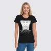 Заказать женскую футболку в Москве. Футболка классическая Who are you to fucking lecture me?! от valezar - готовые дизайны и нанесение принтов.