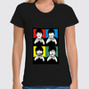 Заказать женскую футболку в Москве. Футболка классическая Beatles от Виктор Гришин - готовые дизайны и нанесение принтов.