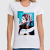 Заказать женскую футболку в Москве. Футболка классическая Курт Кобейн от geekbox - готовые дизайны и нанесение принтов.