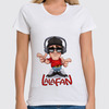 Заказать женскую футболку в Москве. Футболка классическая LalaFan DJ T-Shirt (белая, жен.) от LalaFan  - готовые дизайны и нанесение принтов.
